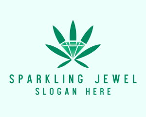 Marijuana Leaf Jewel logo design