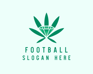 Grass - Marijuana Leaf Jewel logo design