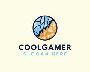 Ice - HVAC Heating Cooling logo design