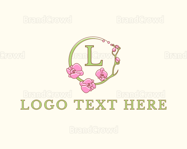 Orchids Flower Florist Boutique Logo