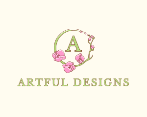 Orchids Flower Florist Boutique logo design