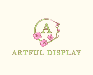 Orchids Flower Florist Boutique logo design