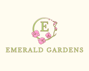 Orchids Flower Florist Boutique logo design