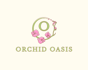 Orchids Flower Florist Boutique logo design