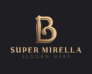 Golden Luxury Letter B Logo