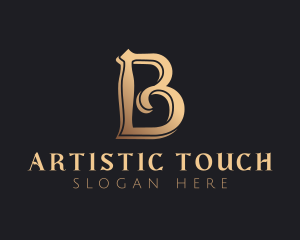 Golden Luxury Letter B logo design