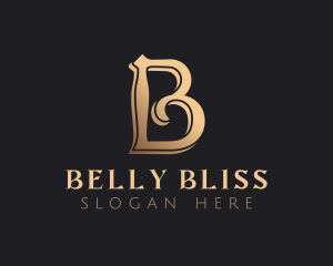 Golden Luxury Letter B logo design