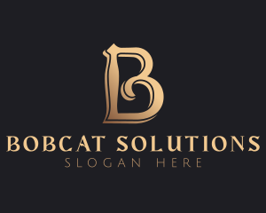 Golden Luxury Letter B logo design