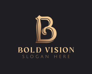 Golden Luxury Letter B logo design