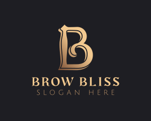 Golden Luxury Letter B logo design