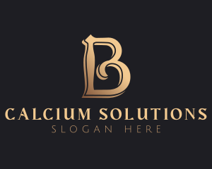 Golden Luxury Letter B logo design