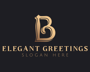 Golden Luxury Letter B logo design