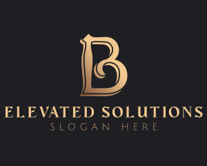 Golden Luxury Letter B logo design