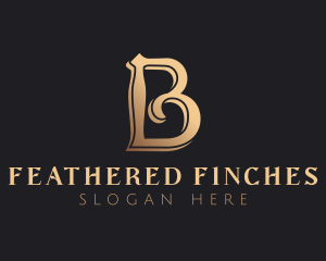 Golden Luxury Letter B logo design