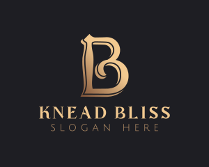 Golden Luxury Letter B logo design