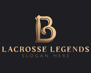 Golden Luxury Letter B logo design