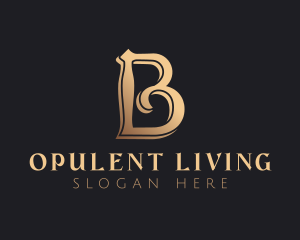 Luxurious - Golden Luxury Letter B logo design