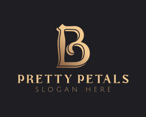 Golden Luxury Letter B logo design