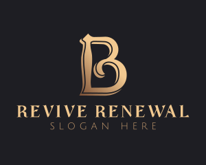 Golden Luxury Letter B logo design