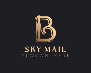 Golden Luxury Letter B logo design