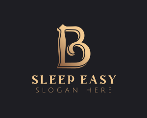 Golden Luxury Letter B logo design