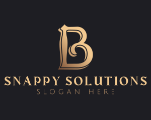 Golden Luxury Letter B logo design