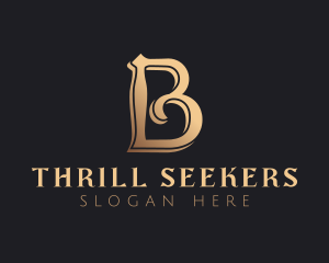 Golden Luxury Letter B logo design