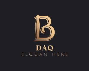 Golden Luxury Letter B logo design