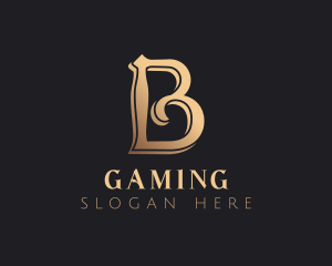 Spa - Golden Luxury Letter B logo design