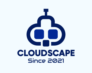 Blue Cloud Robot logo design