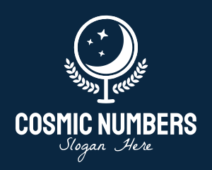 Numerology - Stars Moonlight Mirror logo design