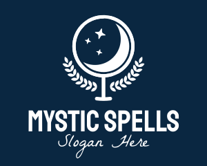 Witchcraft - Stars Moonlight Mirror logo design