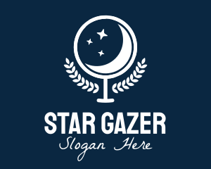 Stars Moonlight Mirror logo design