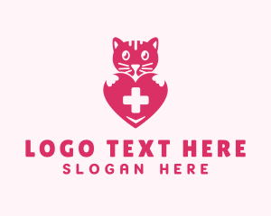 Kitten - Cat Heart Pet Care logo design