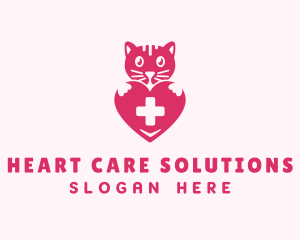 Cat Heart Pet Care logo design