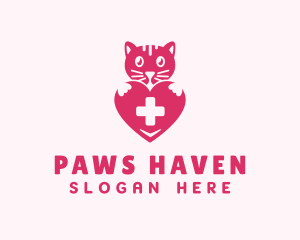 Cat Heart Pet Care logo design