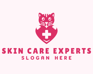 Cat Heart Pet Care logo design