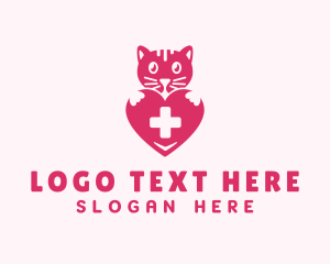 Pink - Cat Heart Pet Care logo design