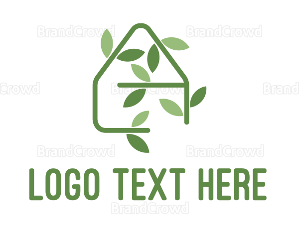 Green EA Leaf House Logo
