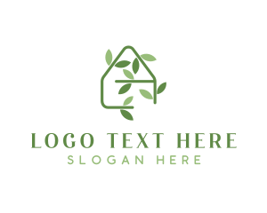Green - Leaf House Letter E & A logo design