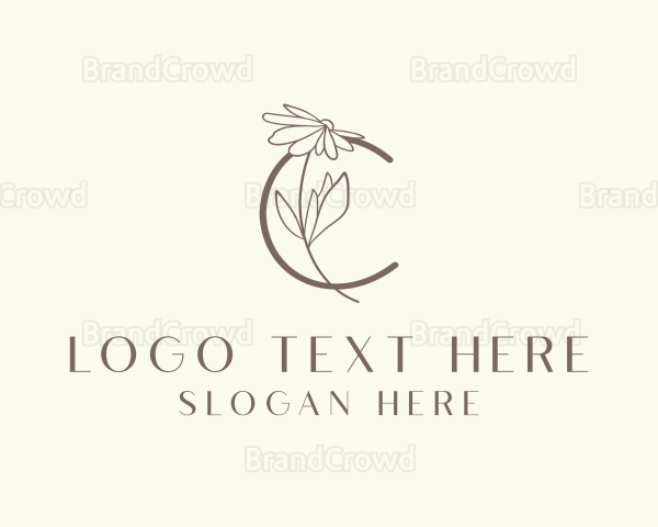 Flower Salon Letter C Logo