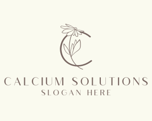 Flower Salon Letter C logo design