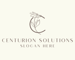 Flower Salon Letter C logo design