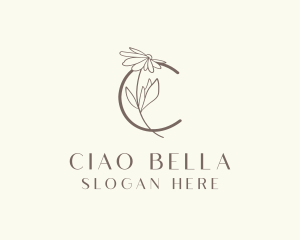 Flower Salon Letter C logo design