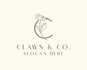 Flower Salon Letter C logo design