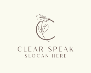 Flower Salon Letter C logo design