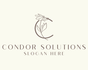 Flower Salon Letter C logo design