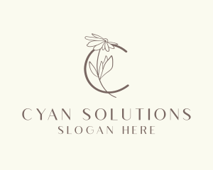 Flower Salon Letter C logo design