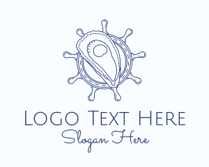 Scallop - Oyster Shell Seafood logo design
