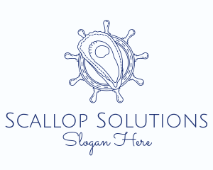 Scallop - Oyster Shell Seafood logo design